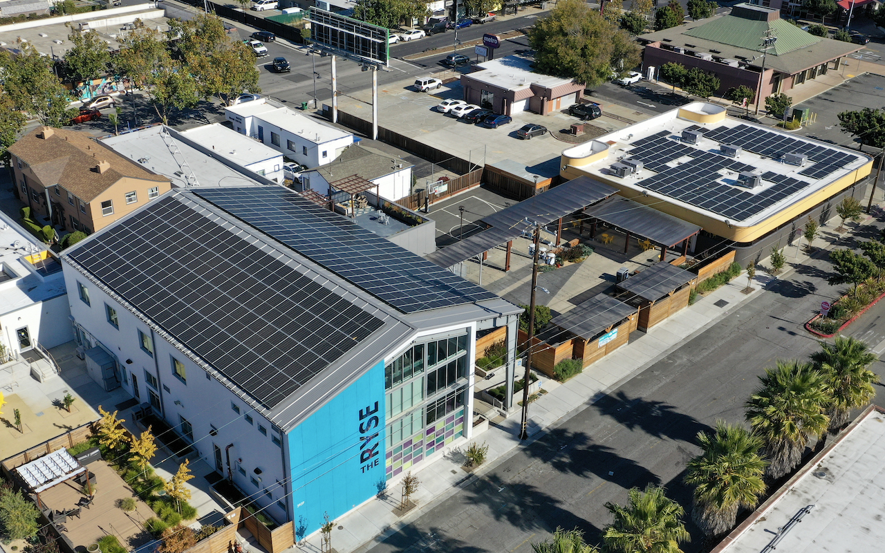 RYSE Center solar roofs