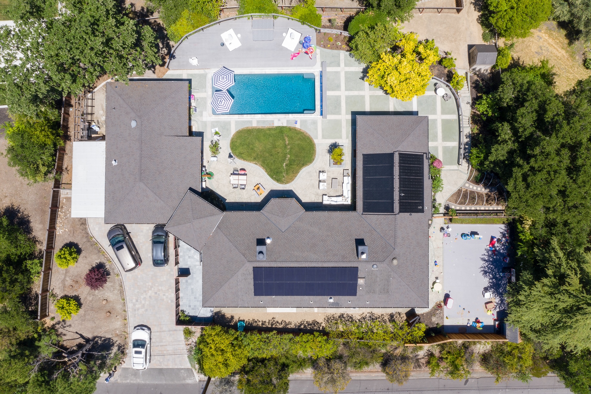 home solar project with pool