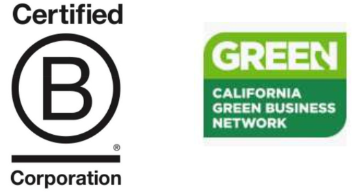 Certified B Corp & Green California Business Network Logos