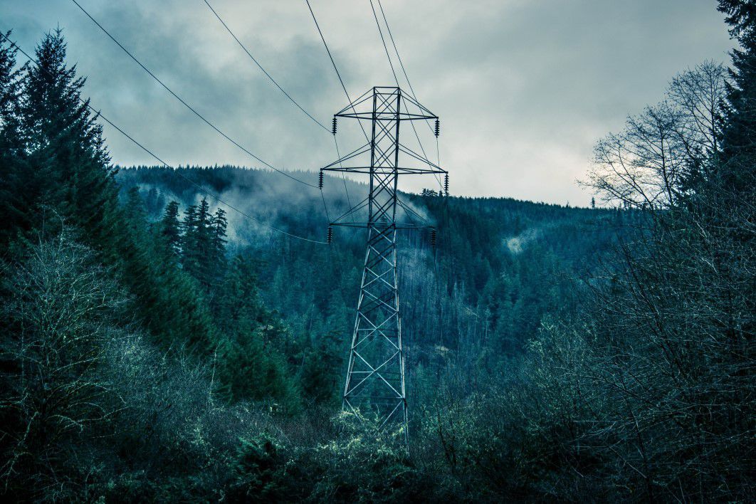 Negative Space Power Lines  