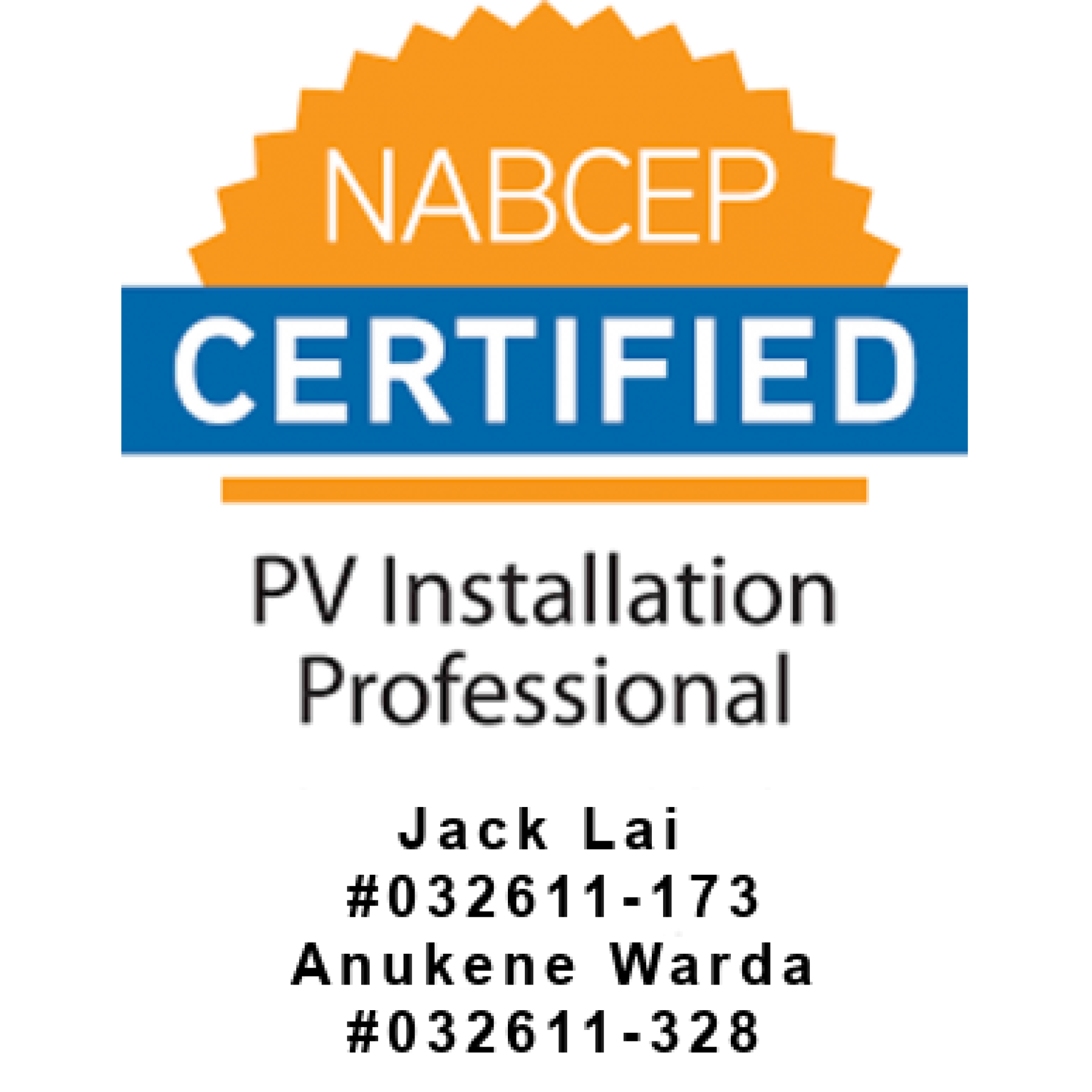 NABCEP Certified PV Installation Professional Logo