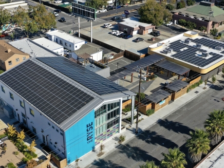 RYSE Center solar roofs